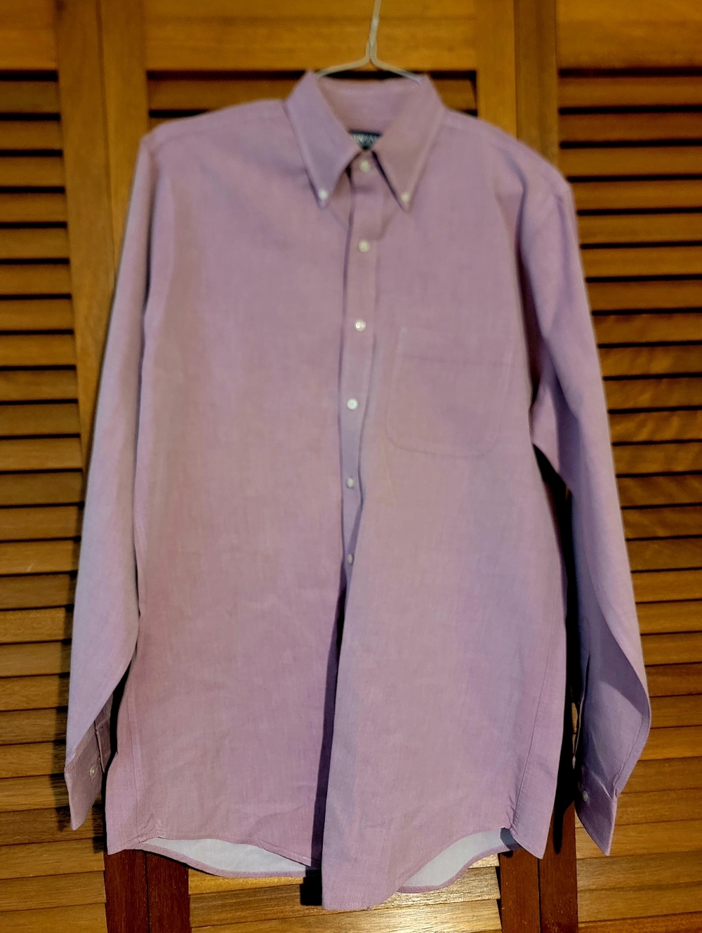 Lands' End Men's Lavender Button-Down Dress Shirt